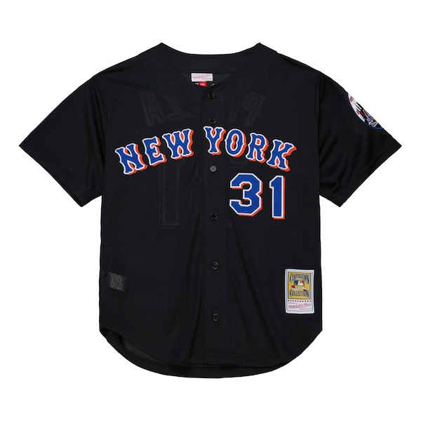 Men's New York Mets Mike Piazza Mitchell & Ness Black Cooperstown Collection 2000 Batting Practice Jersey