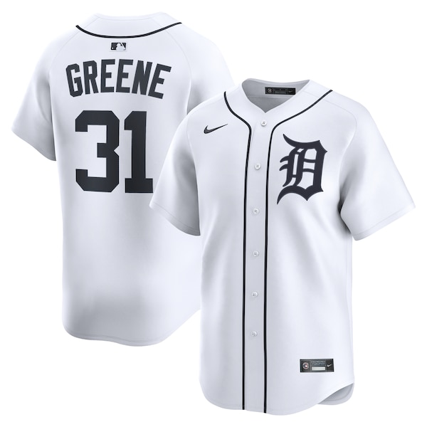 Men's Detroit Tigers Riley Greene Nike White Home Limited Player Jersey