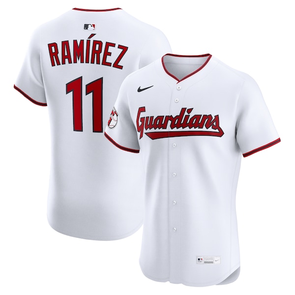 Men's Cleveland Guardians José Ramírez Nike White Home Elite Jersey