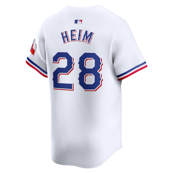 Men's Texas Rangers Jonah Heim Nike White Home Limited Player Jersey