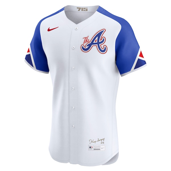 Men's Atlanta Braves Nike White City Connect Elite Jersey
