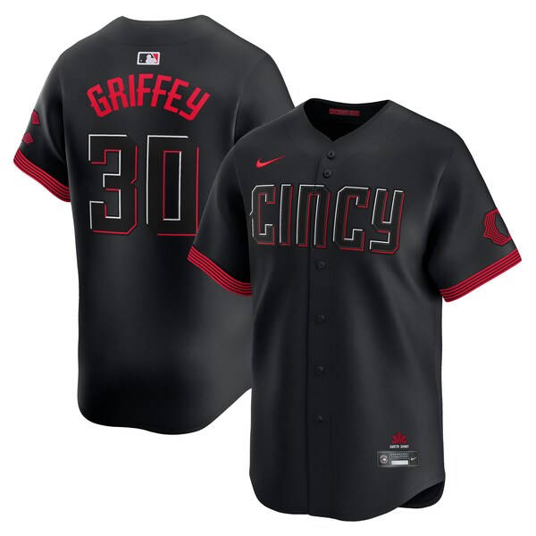 Men's Cincinnati Reds Ken Griffey Jr. Nike Black City Connect Retired Limited Player Jersey